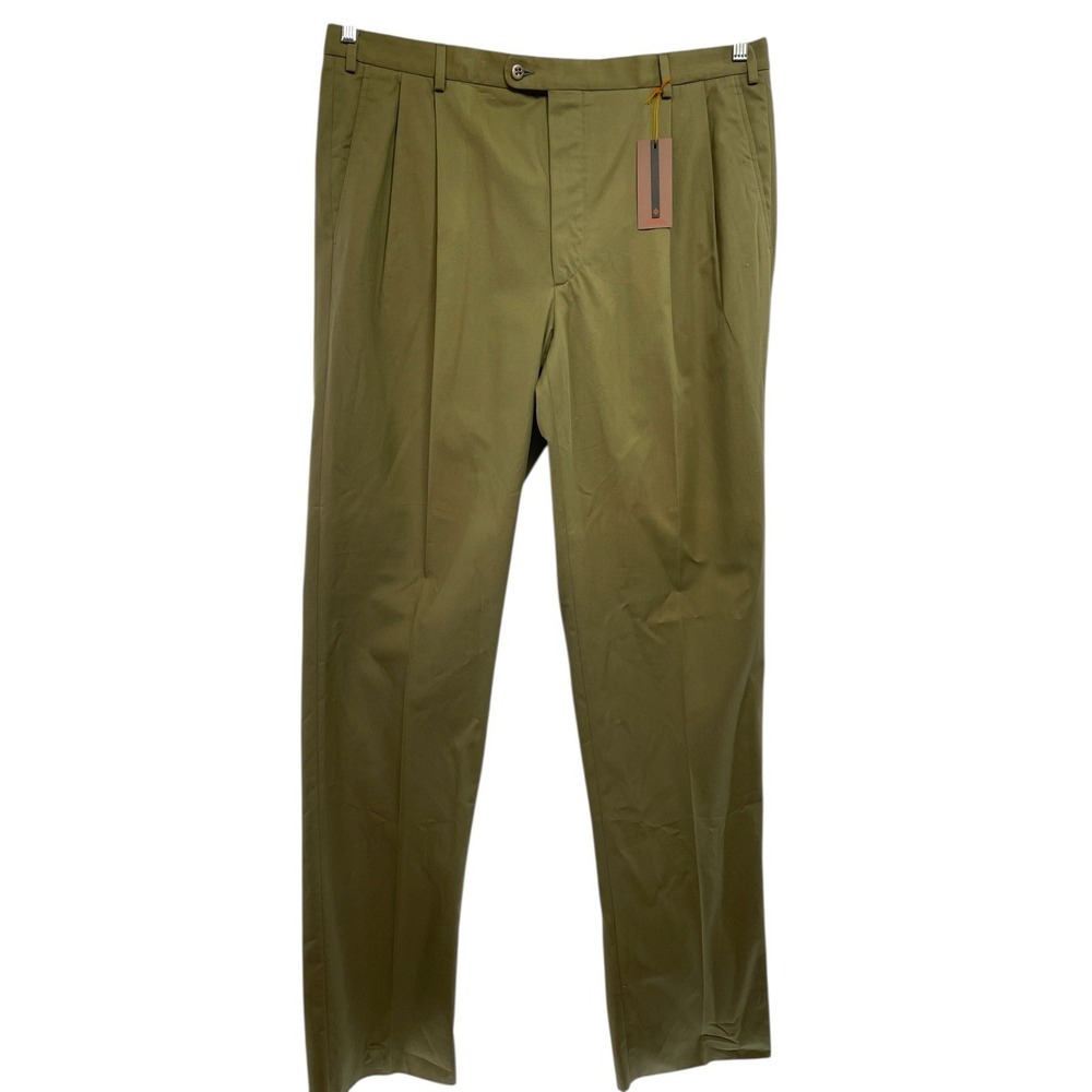 Zanella‎ Dress Pant Wool Blend Pleated Sz40x39 Unhemmed Italy (E20) NWTs